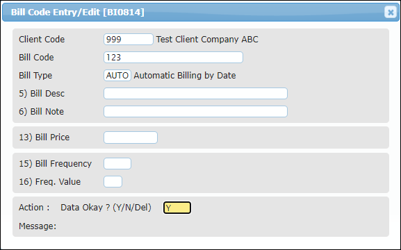Managing Billing Codes