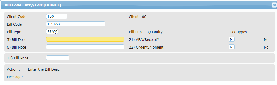 Managing Billing Codes