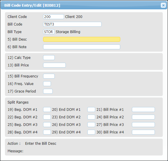 Managing Billing Codes